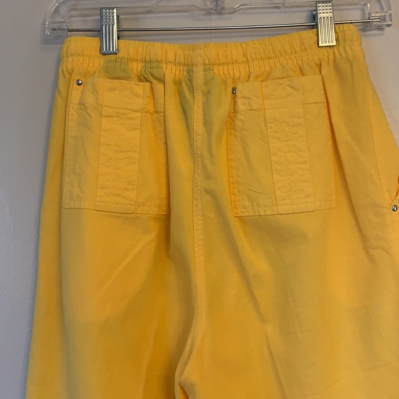 Erika - sz 8P, drawstring cropped pants, yellow - Picture 2 of 9